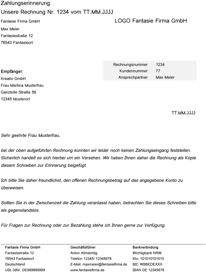 zahlungserinnerung-mahnung-vorlage-gestalten