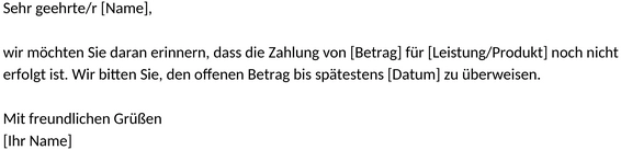 zahlungserinnerung-template
