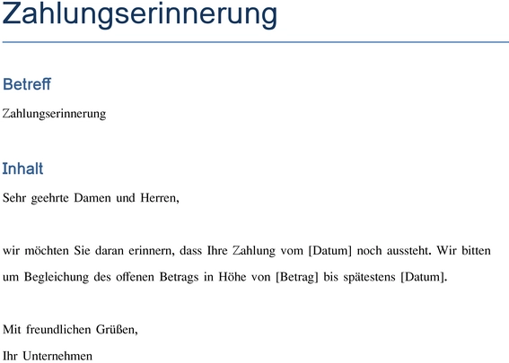 zahlungserinnerung-vorlage-fuer-unternehmen