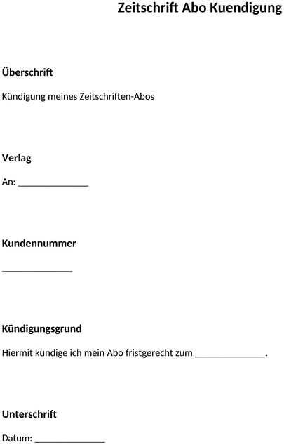 zeitschrift-abo-kuendigung