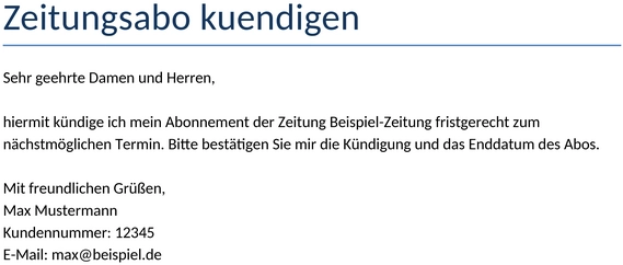 zeitungsabonnement-kuendigen