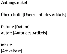 zeitungsartikel-vorlage