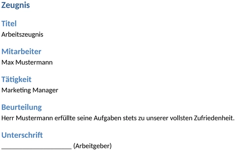 zeugnis-vorlage