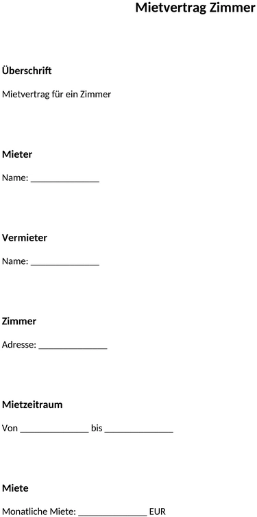 zimmer-mietvertrag