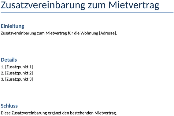 zusatzvereinbarung-zum-mietvertrag