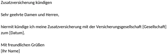 zusatzversicherung-kuendigen