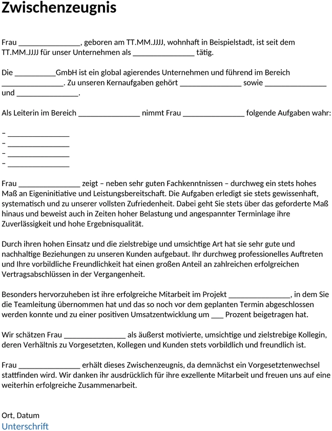 zwischenzeugnis-vorlage-word