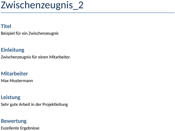 zwischenzeugnis